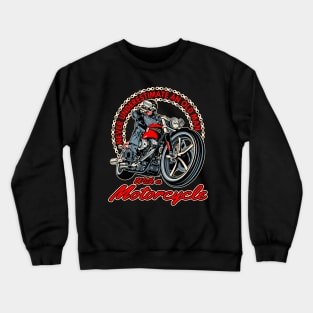 Never underestimate an old man with a motorcycle,badass biker,funny motorcycle Crewneck Sweatshirt